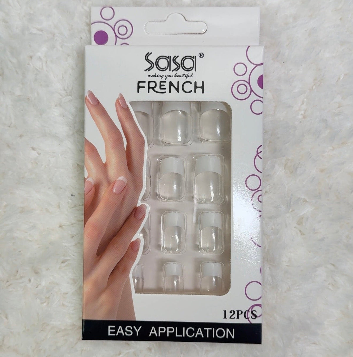 Classic Clear French Nails — 12 Pieces