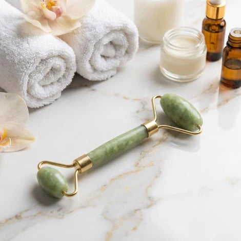 Jade Facial Roller – Dual-Ended Face Massage & Skincare Tool