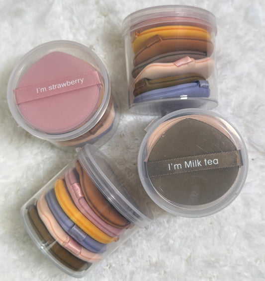 6-Piece Round Flat Makeup Sponge Set