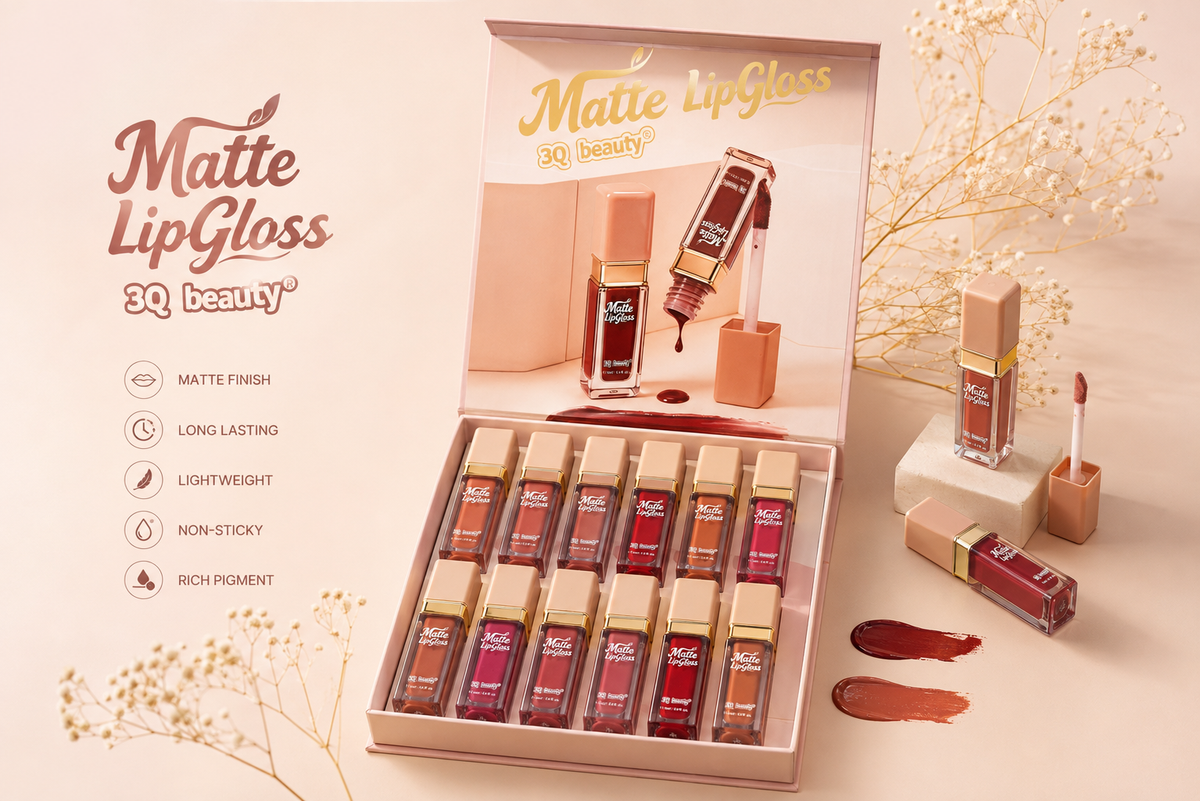 3Q Beauty Matte Lip Gloss Set of 12