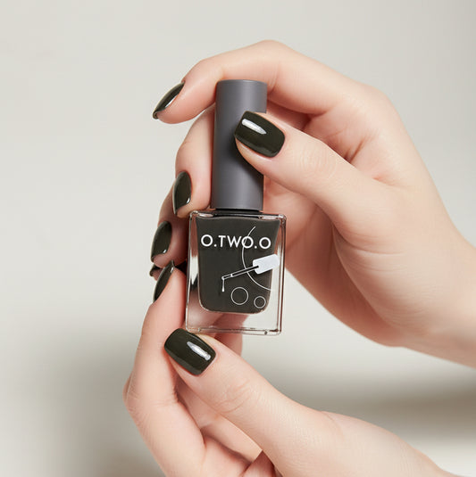 O.TWO.O Dark Grey Nail Polish