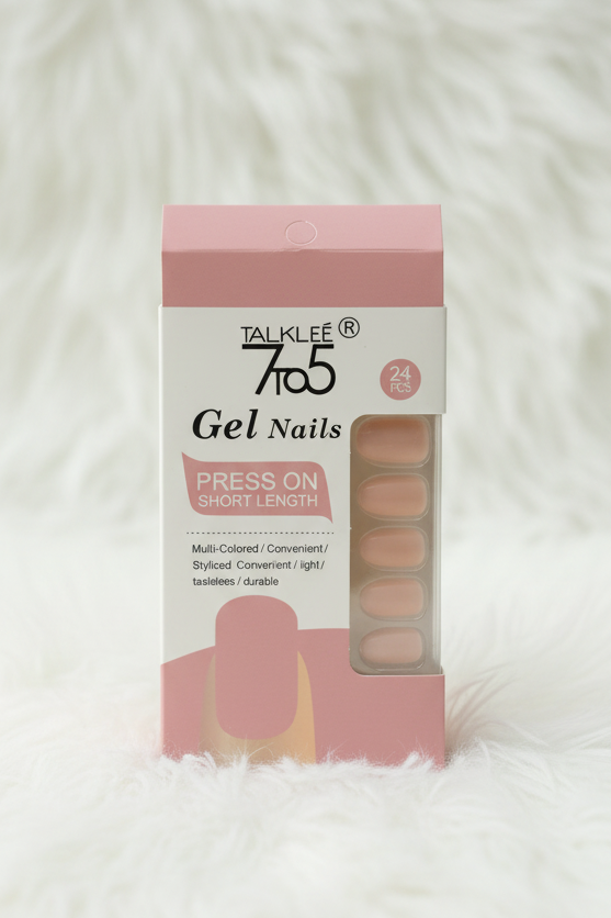 TalkTee 7to5 Gel Nails – Peach Matte (24 Pieces)