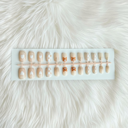 Miss Rose - Nude Teddy Press On Nails - 24 Pieces