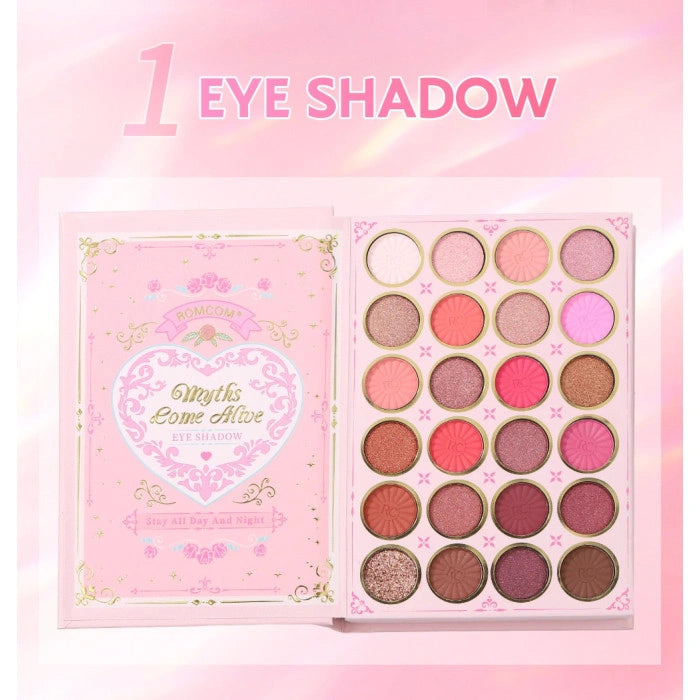 Romcom Enchanted Bloom Makeup Book Palette – All-in-One Eyeshadow, Blush, Highlighter, Contour & Lipstick Set
