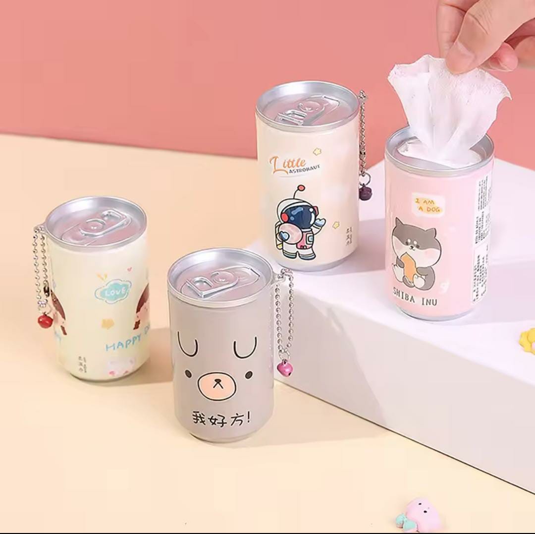 Cute Soda Can Wet Wipes – Portable Travel Tissue Dispenser