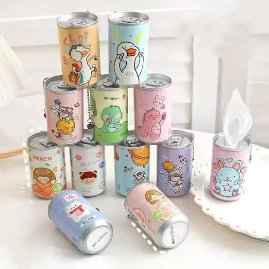 Cute Soda Can Wet Wipes – Portable Travel Tissue Dispenser