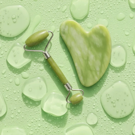 Gua Sha & Jade Roller Facial Massage Set